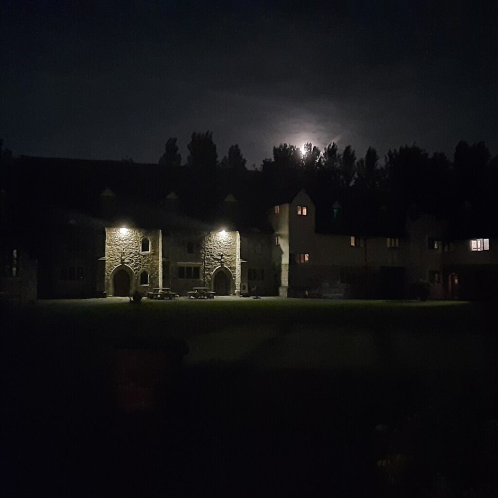 Aylesford Priory at night